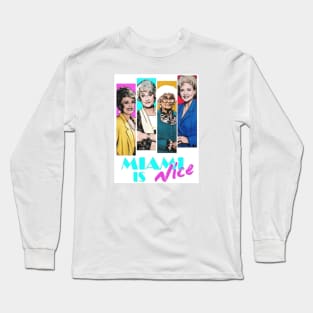 Retro Beautiful Of Miami Long Sleeve T-Shirt